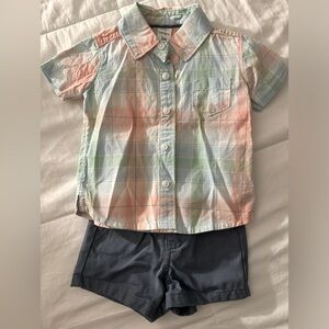 Carters button up and shorts
